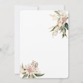 Weinglas Burgundy Blume Bridal Luncheon Einladung (Rückseite)