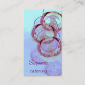 Weinglas-Catering-Geschäftskartenschablone Visitenkarte (Vorderseite)