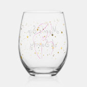 Weinglas der Mama "Sanity Sip" Weinglas Ohne Stiel (Rückseite)