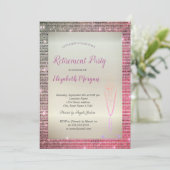 Weinglas-Diamanten Rahmen Diamanten-Rückstellung Einladung (Stehend Vorderseite)