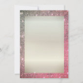 Weinglas-Diamanten Rahmen Diamanten-Rückstellung Einladung (Rückseite)