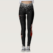 Weinglas Diamond Confetti Celebration Wedding Leggings (Vorderseite)