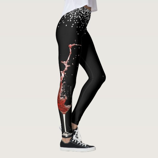Weinglas Diamond Confetti Celebration Wedding Leggings (Rechts)
