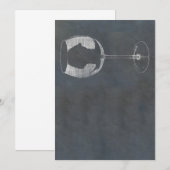 Weinglas Einladung (Vorne/Hinten)