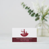 Weinglas Flasche | City Skyline Visitenkarte (Stehend Vorderseite)