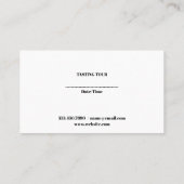 Weinglas - Flasche Kunst | Marmor Visitenkarte (Rückseite)