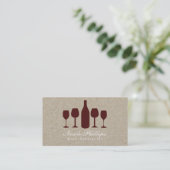 Weinglas & Flasche Weinkeller Weinkeller Business Visitenkarte (Stehend Vorderseite)