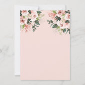 Weinglas Flaschen Rose Brautparty Einladung (Rückseite)