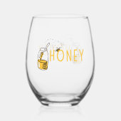 Weinglas für Honig ohne Stiel (Rückseite)