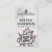 Weinglas-Gabel-Messer Visitenkarte (Vorderseite)