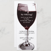 Weinglas Geburtstag Einladung (Vorne/Hinten)