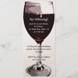 Weinglas Geburtstag Einladung