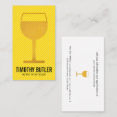 Weinglas gelb visitenkarte (Vorne/Hinten)