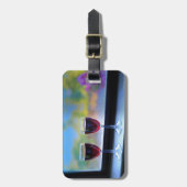 Weinglas Gepäckanhänger (Vorderseite vertikal)