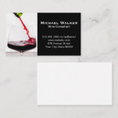 Weinglas gießen visitenkarte (Vorne/Hinten)