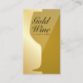 Weinglas | Gold Sleek Visitenkarte (Vorderseite)