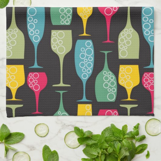 Weinglas Handtuch (Gefaltet)