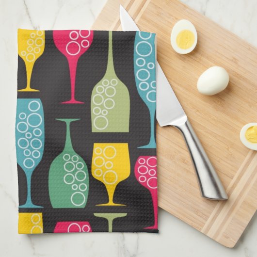 Weinglas Handtuch (Viertel Falte)