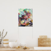 Weinglas im Herbst Stillleben 16 x 20 Poster (Küche)