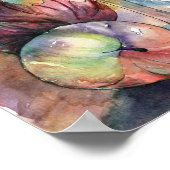 Weinglas im Herbst Stillleben Poster (Ecke)