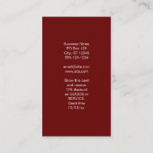 Weinglas im Weinberg Foto Burgund Visitenkarte (Rückseite)