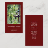 Weinglas im Weinberg Foto Burgund Visitenkarte (Vorne/Hinten)