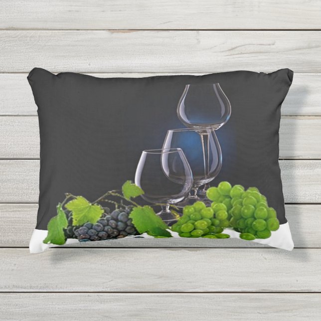 Weinglas Kissen Für Draußen (Vorderseite)