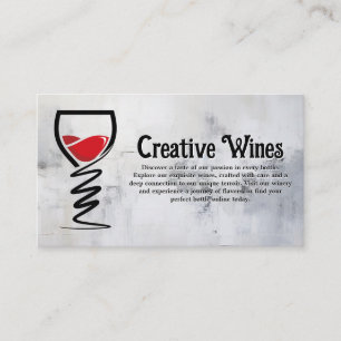 Weinglas Kreatives Illustratives Logo Visitenkarte