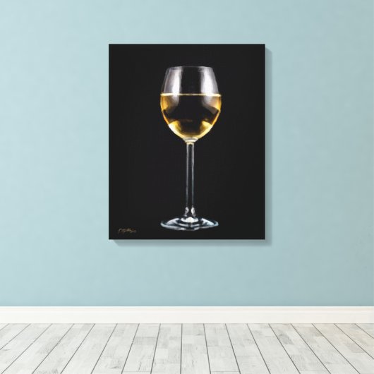 Weinglas Leinwanddruck (Insitu (Holzboden))