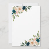 Weinglas Leuchten Blaue Rose Brautparty Einladung (Rückseite)