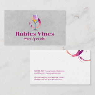 Weinglas-Logo   Flecken durch Verschüttungen Visitenkarte