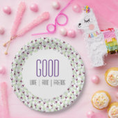 Weinglas-Merlot-Bubbles Illustrationsmuster Pappteller (Party)