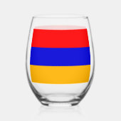 Weinglas mit Flagge Armeniens Ohne Stiel (Vorderseite)