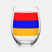 Weinglas mit Flagge Armeniens Ohne Stiel (Rückseite)