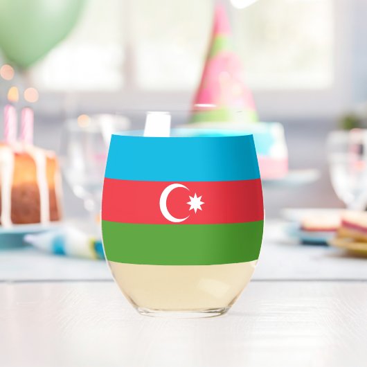 Weinglas mit Flagge Aserbaidschans Ohne Stiel (Insitu (Geburtstag))