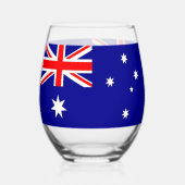 Weinglas mit Flagge Australiens Ohne Stiel (Vorderseite)