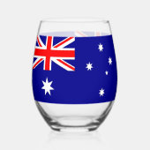 Weinglas mit Flagge Australiens Ohne Stiel (Rückseite)