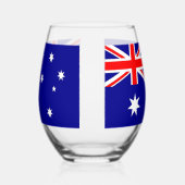 Weinglas mit Flagge Australiens Ohne Stiel (Links)