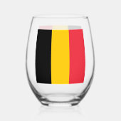 Weinglas mit Flagge Belgiens Ohne Stiel (Rückseite)