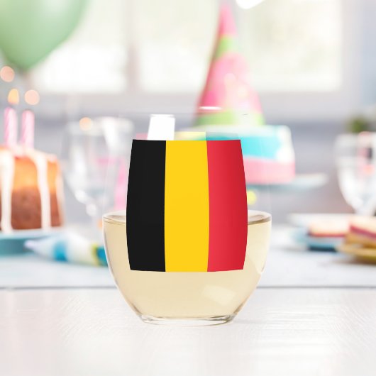 Weinglas mit Flagge Belgiens Ohne Stiel (Insitu (Geburtstag))