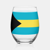 Weinglas mit Flagge der Bahamas Ohne Stiel (Rückseite)