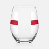 Weinglas mit Flagge Englands Ohne Stiel (Links)