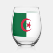 Weinglas mit Flagge von Algerien Ohne Stiel (Rückseite)