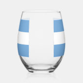 Weinglas mit Flagge von Argentinien Ohne Stiel (Links)