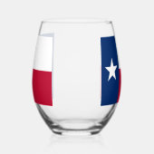 Weinglas mit Flagge von Texas, USA Ohne Stiel (Links)