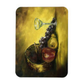 Weinglas mit Fruchtmagnet Magnet (Vertikal)