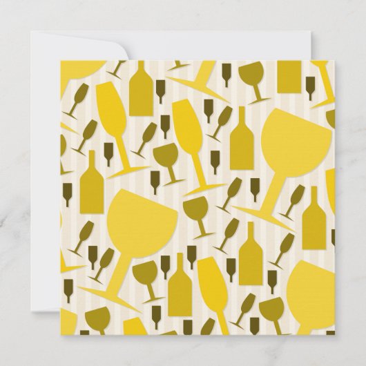 Weinglas-Muster Einladung (Vorderseite)