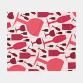 Weinglas-Muster Fleecedecke (Vorderseite (Horizontal))