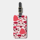 Weinglas-Muster Gepäckanhänger (Vorderseite vertikal)