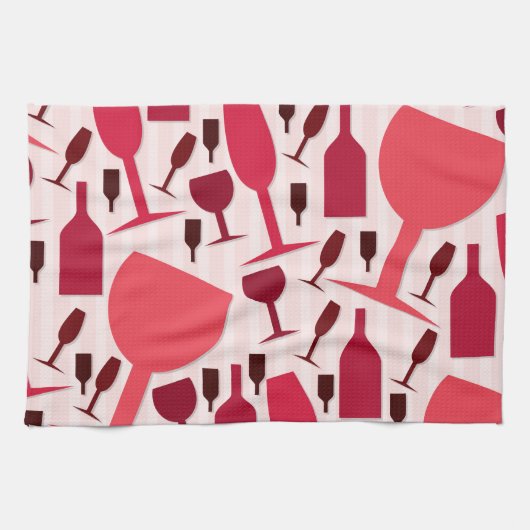 Weinglas-Muster Küchentuch (Horizontal)